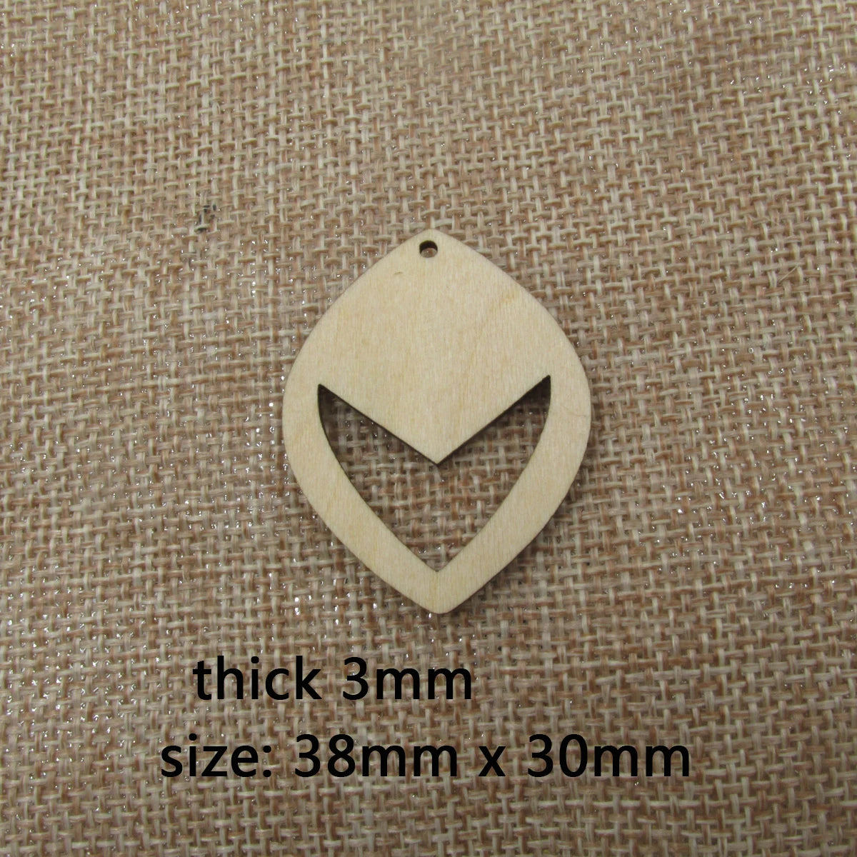 10pcs Unfinished Wood Teardrop Macrames Double Point Diamond Shape Cutout Wooden Macrame For DIY Earrings Findings Jewelry