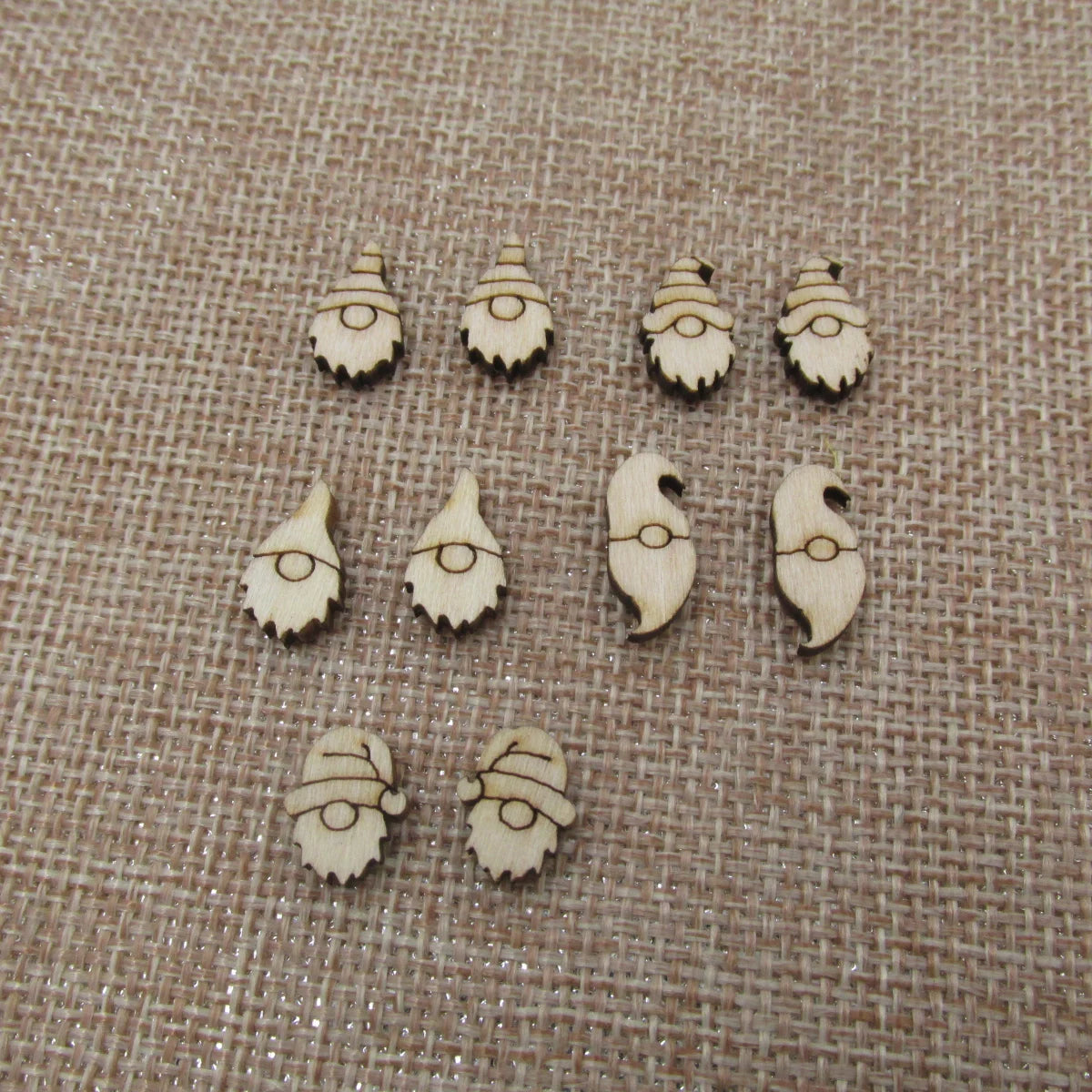 5 Pair Unfinished Blank Wooden Spring Gnome Cabochon Easter Post Wood Earrings Stud Handmade Jewelry Gift
