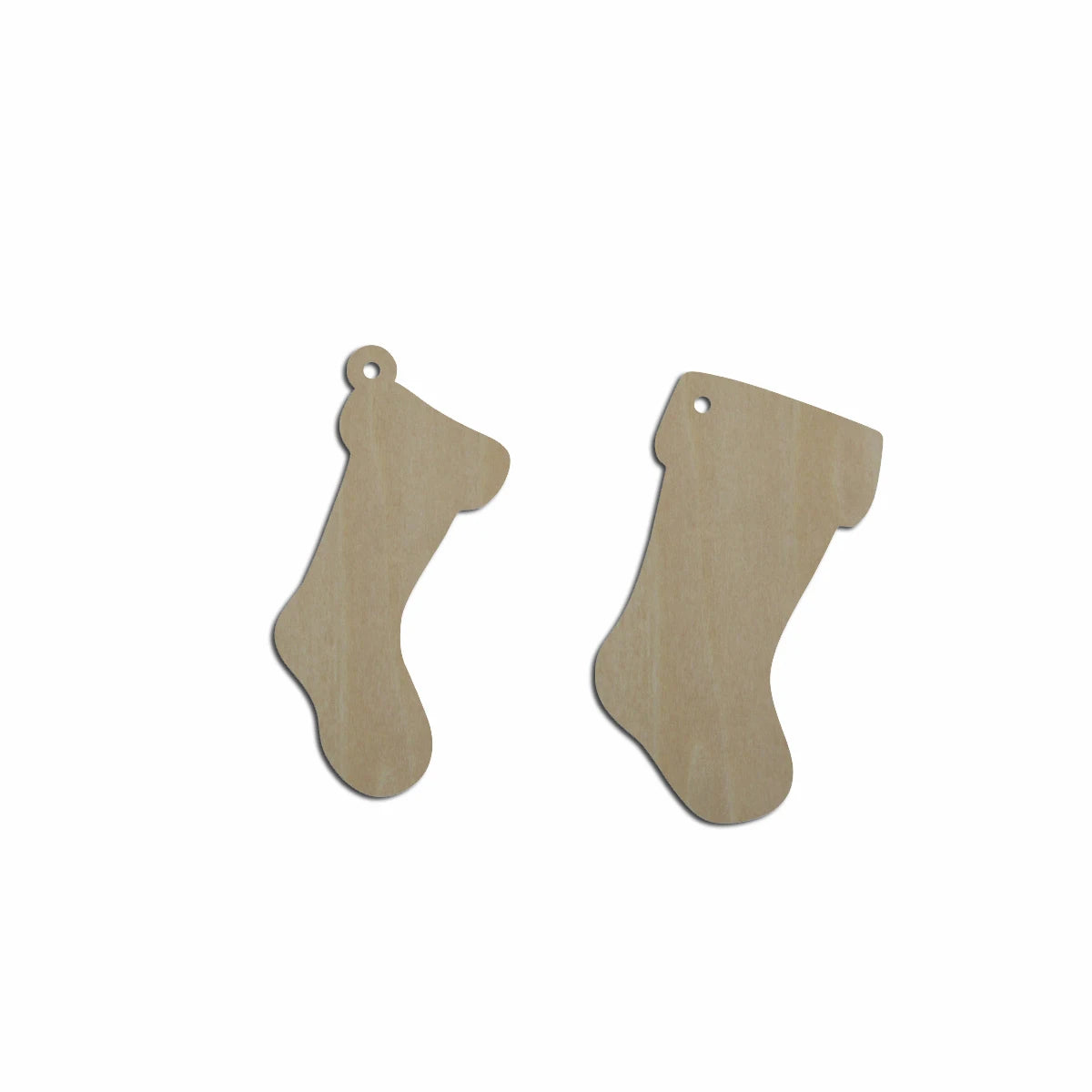 10pcs Bulk Unfinished Wooden Blank Christmas Stocking Cutout Shape For DIY Hanging Dangle Earring Wood Jewelry Accessories