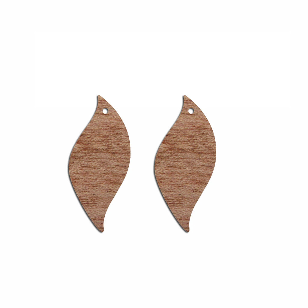 6pcs Unfinished Blank Wooden Swirl Shape Wood Earring Charms Pendant for DIY Jewelry Making