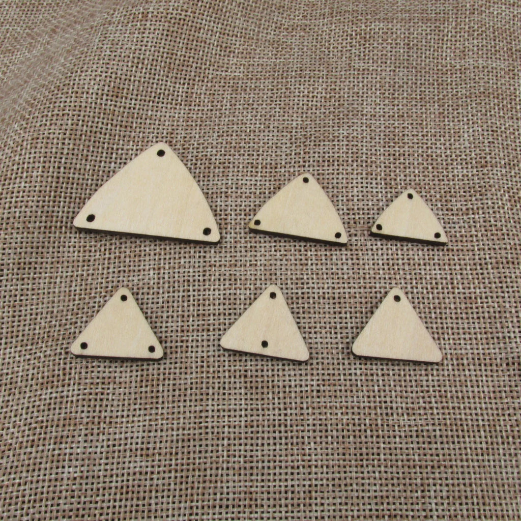 10 Pcs Unfinished Blank Wooden Geometric Triangle Shape Cutout Plywood Connector Jewelry Finding Supplies For Earrings