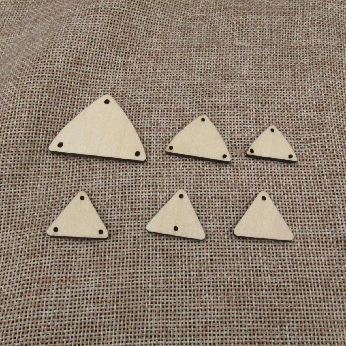 10 Pcs Unfinished Blank Wooden Geometric Triangle Shape Cutout Plywood Connector Jewelry Finding Supplies For Earrings