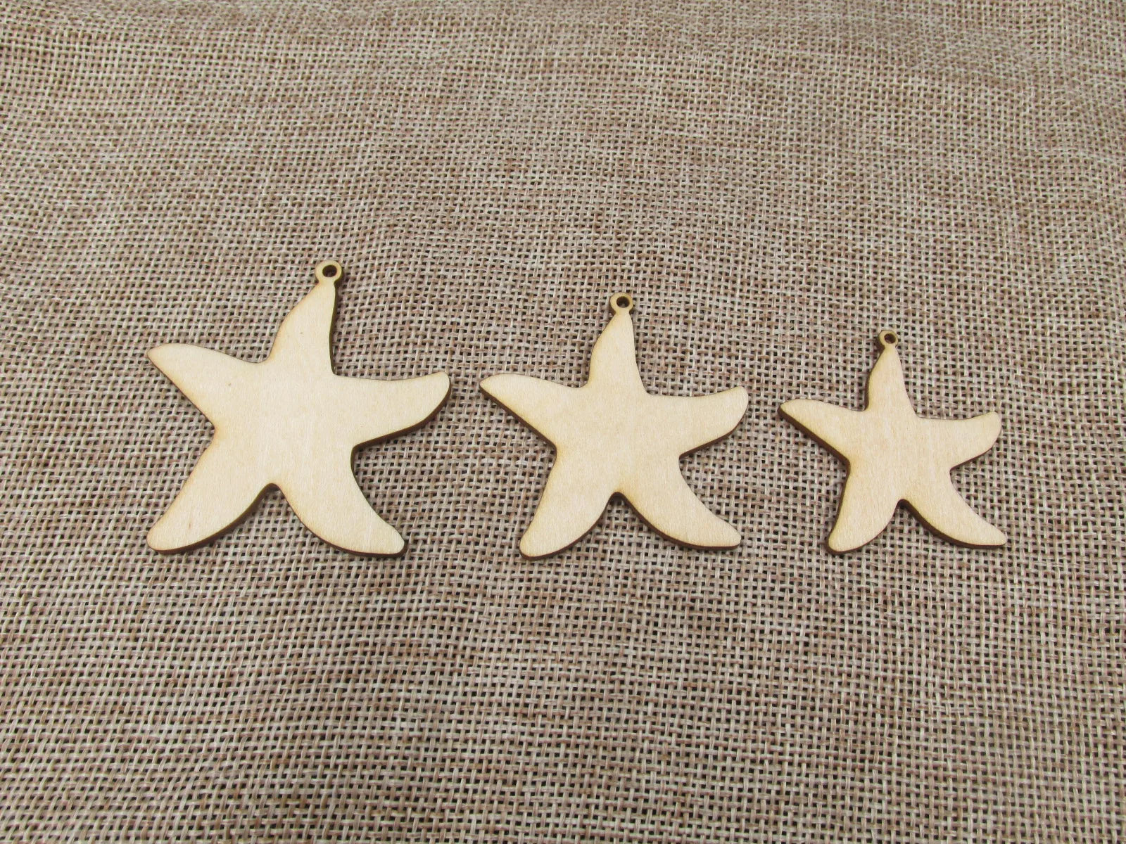 Unfinished Wooden Earrings Pendants Blank Ocean Animal Starfish Cutout Jewelry Making DIY Ear ring Findings