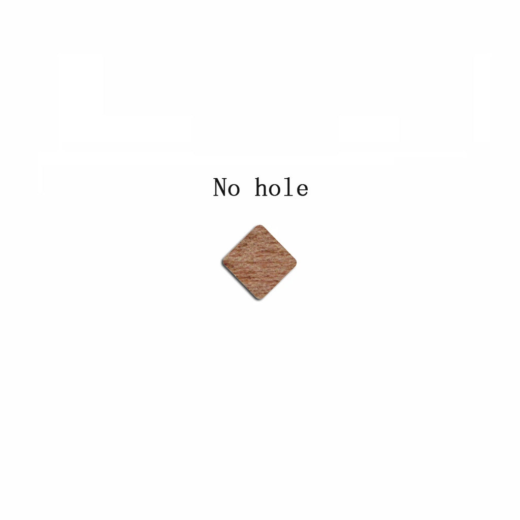 6pcs Unfinished Blank Wooden Geometric Diamond Shape No Hole Earring Connector Pendant for Women Female Jewelry Making