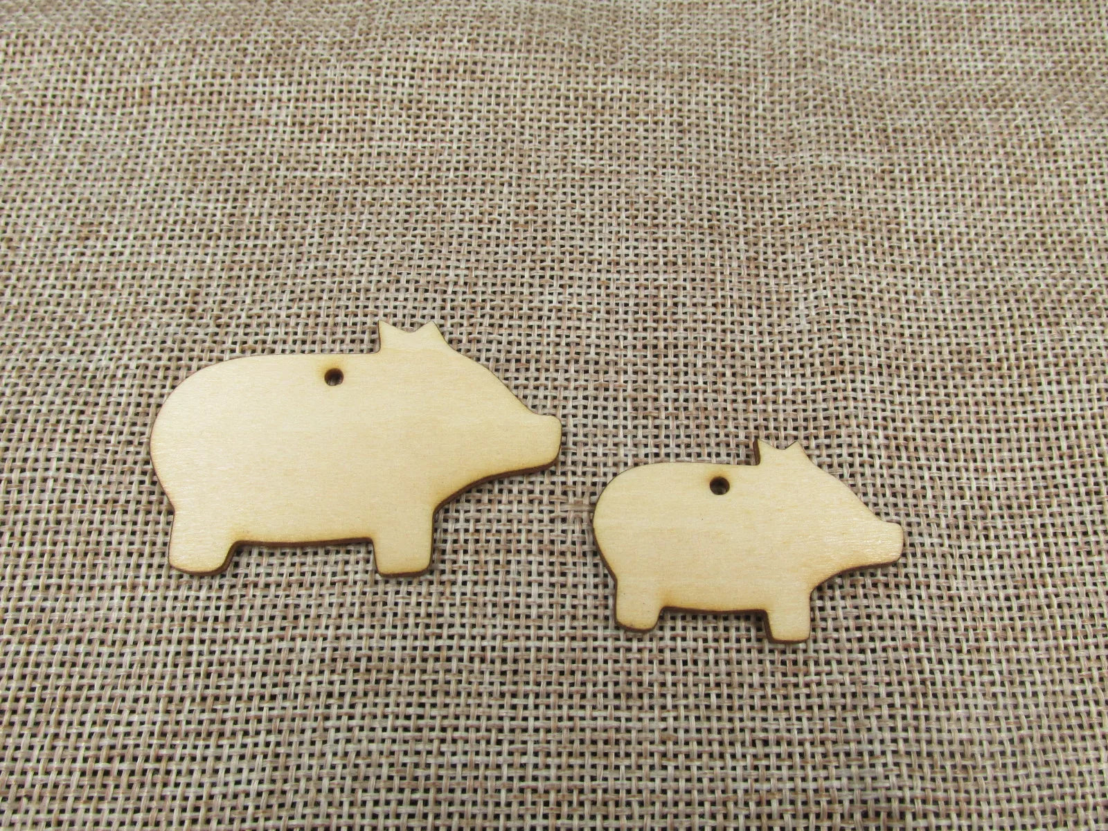 Unfinished Laser Cut Wooden Earrings Blank Pendant Wood Home Animals Pig Shapes For DIY Jewelry Project Making