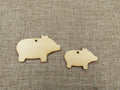 Unfinished Laser Cut Wooden Earrings Blank Pendant Wood Home Animals Pig Shapes For DIY Jewelry Project Making