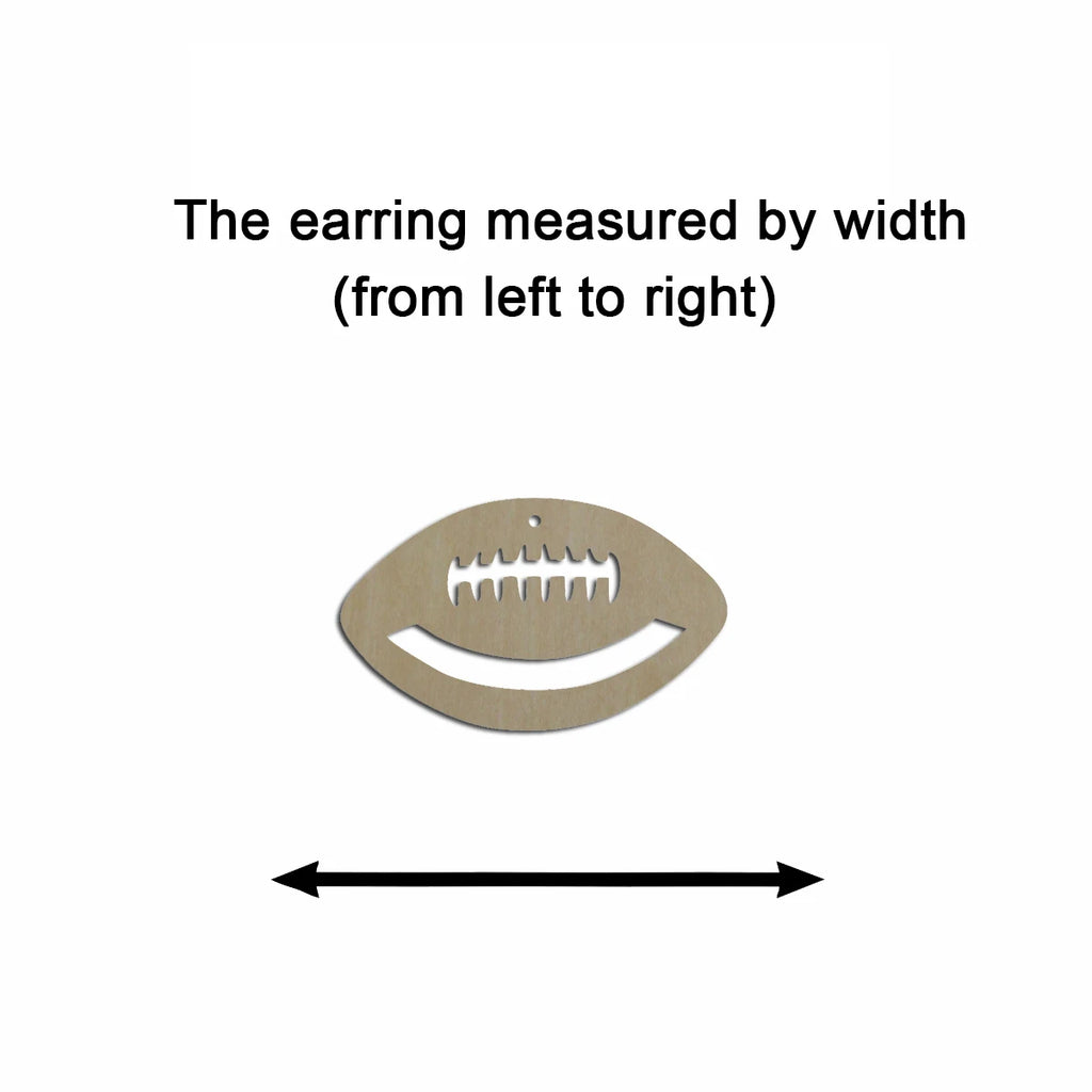 10pcs Unfinished Wood Blanks Sports Football Shape Macrame Earring Part Findings Wholesale For DIY Jewelry Making