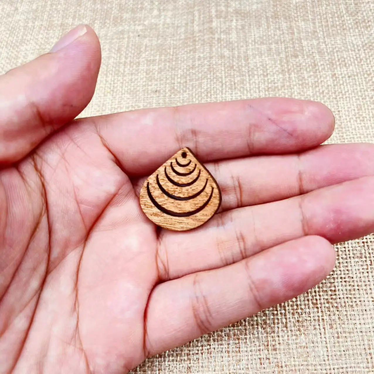 6pcs Unfinished Wooden Ocean Beach Seashell Charms Shell Earring Pendants For Jewelry Making DIY Handmade Crafte