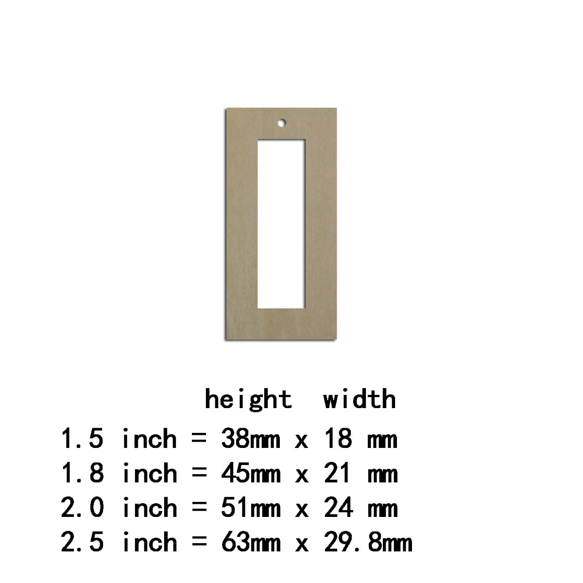 10pcs Laser Cut Unfinished Blank Wood Geometric Rectangle Cutout Shape Earring Pendant Jewelry Charm Finding