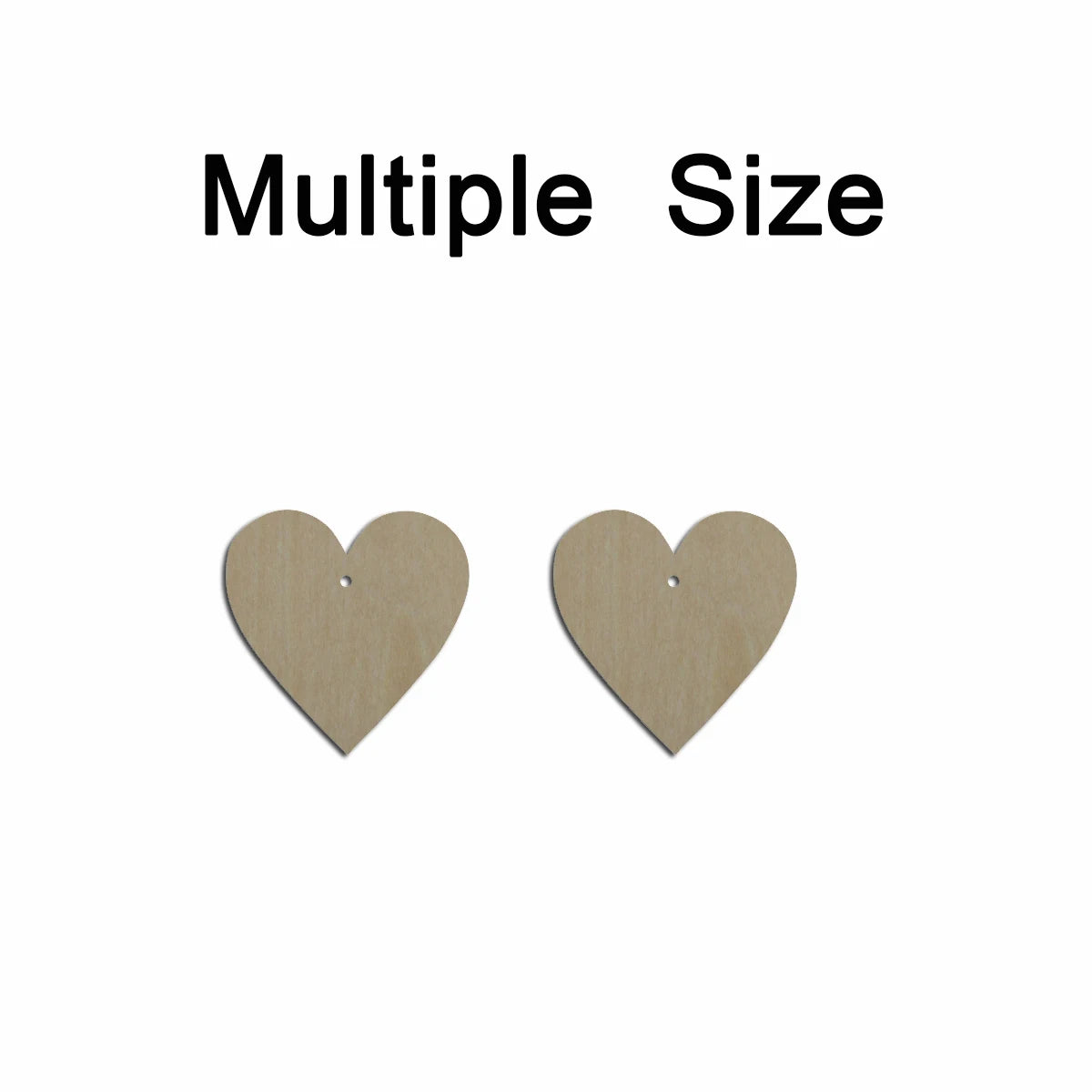 10pcs Multiple Size Unfinished Wooden Blanks Valentine Heart Shape Dangle Earring For Jewelry Supplier
