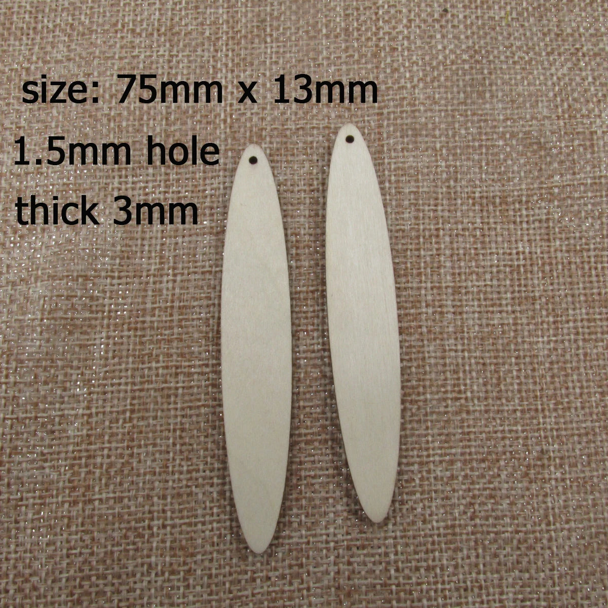 10pcs Unfinished Wooden Oval Earrings Blank Geometric Wood Hanging Ornaments Natural Hollow Charms Pendants for Dangle Earring