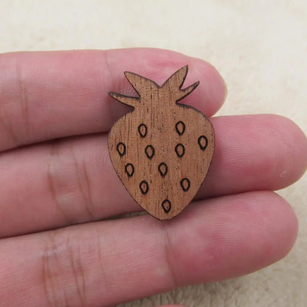 Unfinished Wood Charms Plants Pineapple Monstera Pendant Fruit Cactus Strawberry Watermelon Jewerly Accessory For DIY Protect