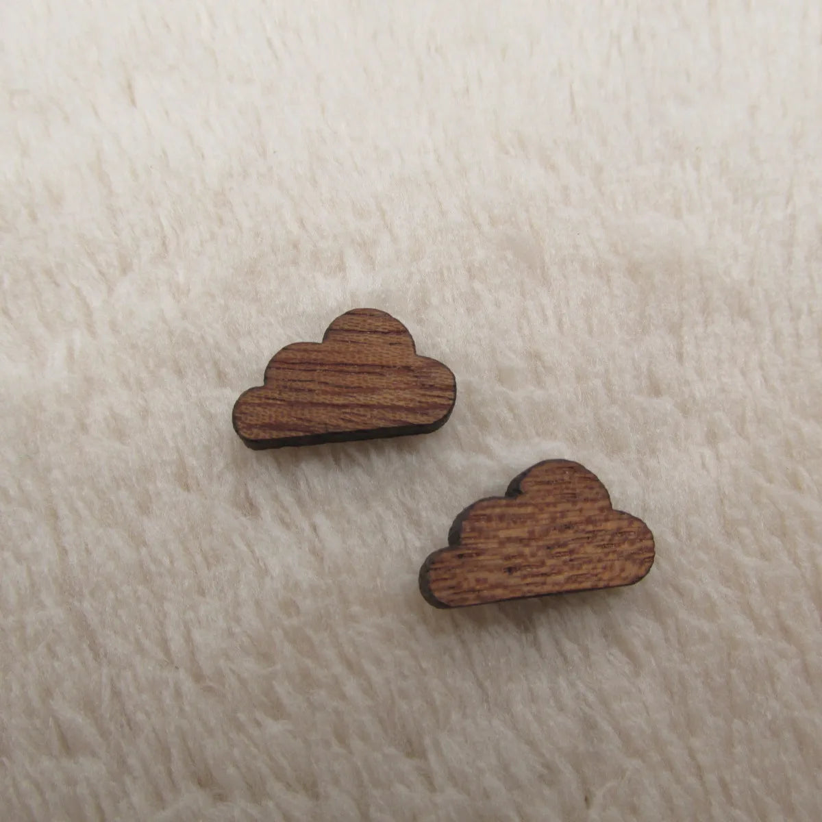 Tiny Wood Lightning Cloud Raindrop Cabochon Accessories Unfinished Blank Wooden Charms For  Earring Stud Making