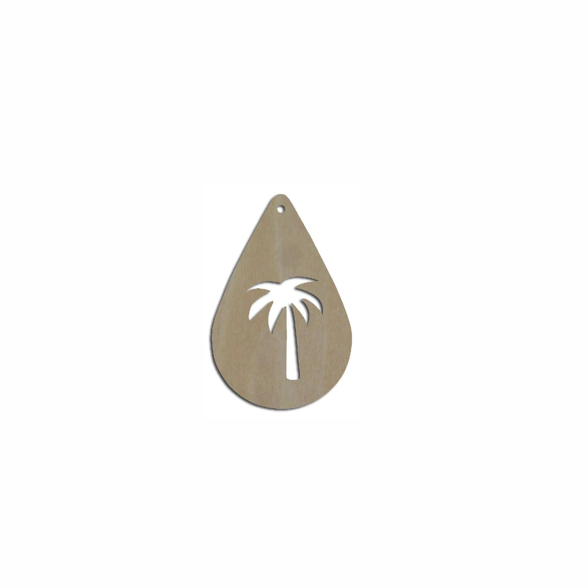 10pcs Unfinished Blank Wood Tropical Jewelry Palm Tree Cutout Shape For Women Summer Earring Finding