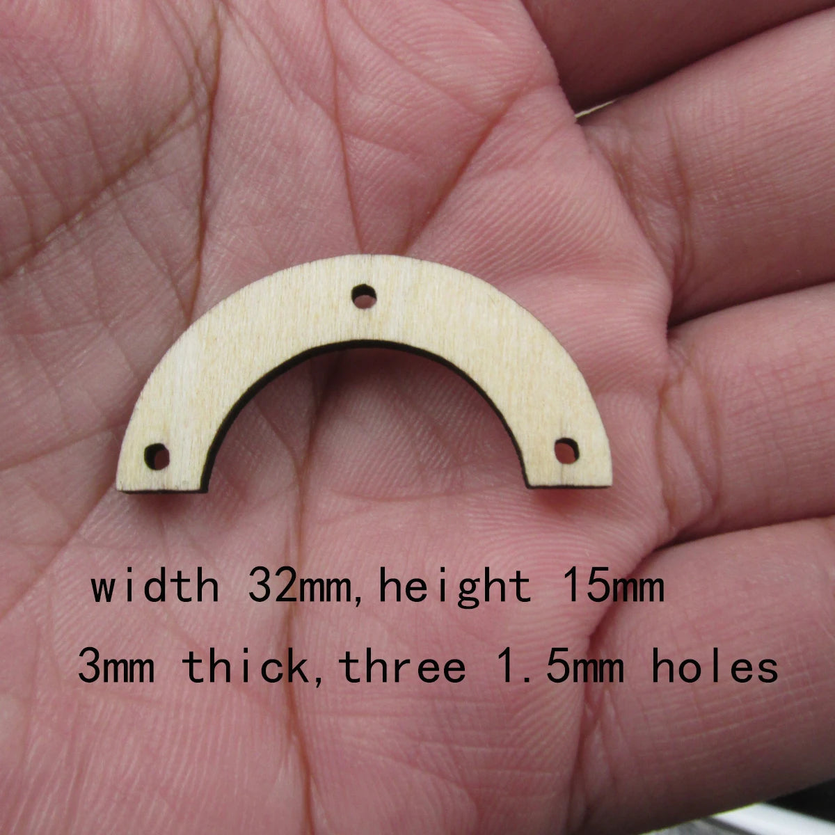 10 Pcs Unfinished Blank Wooden Rainbow Door U Shape Cutout Plywood Connector Jewelry Finding Supplies For Earrings