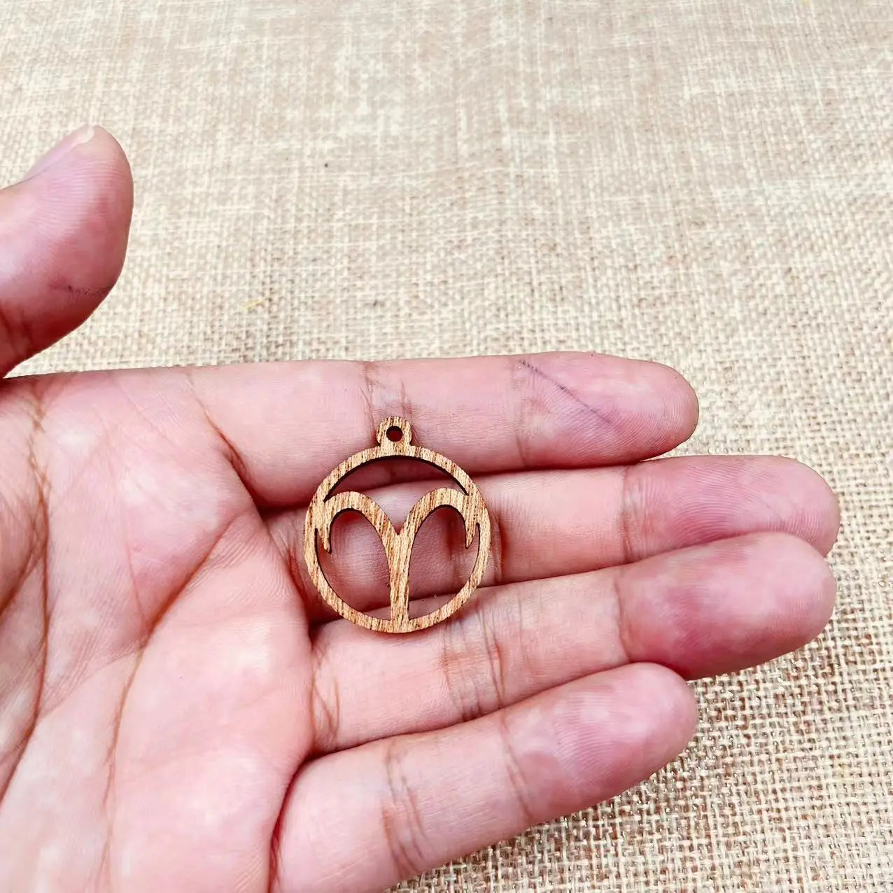 6pcs Unfinished Wood Zodiac Sign Charms Earring Pendants For Jewelry Making DIY Handmade Crafte
