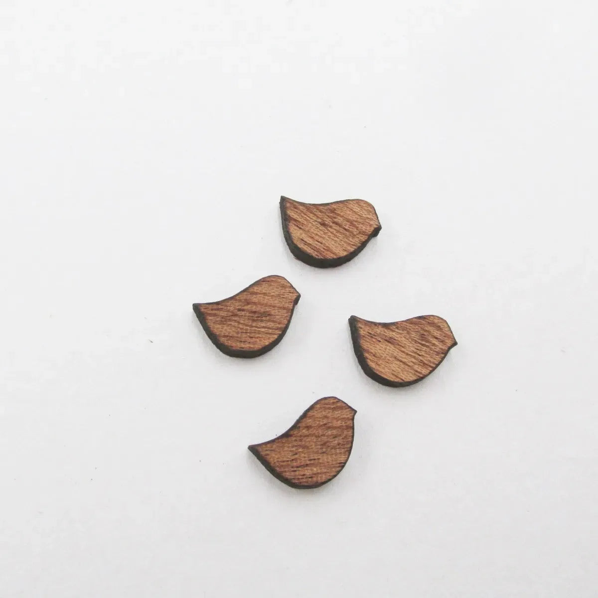 10pcs Wooden Birds Charms Cabochon, DIY Laser Cut, Jewelry Supplies, Wood Earrings, Stud
