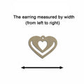 10pcs Unfinished Wood Blank Double Heart Cutout Shape Macrame Earring Pendant Charms For DIY Jewelry Making