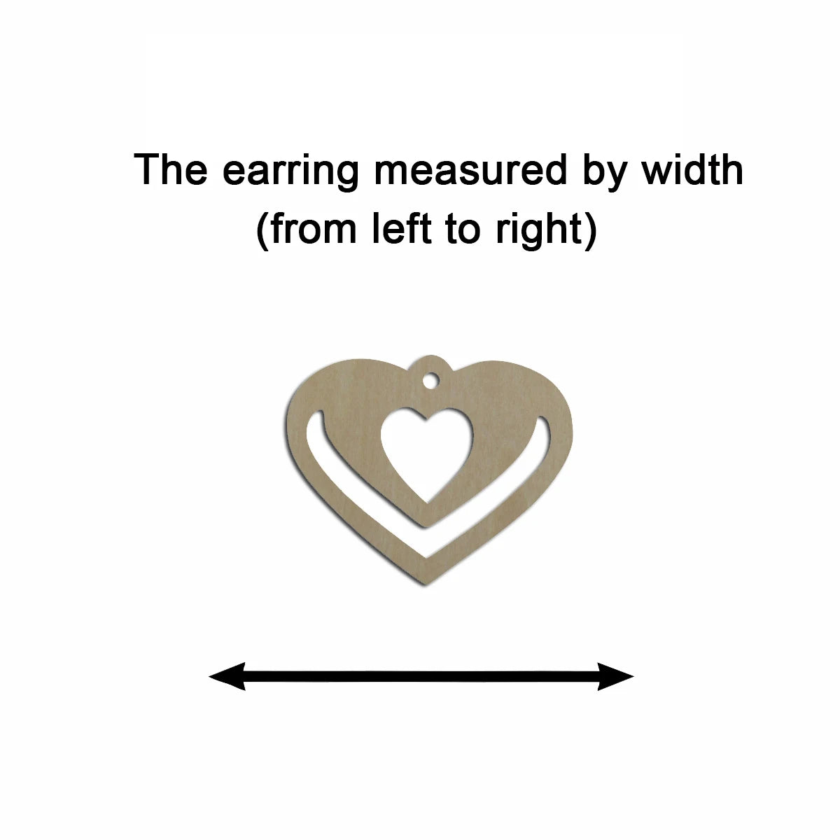 10pcs Unfinished Wood Blank Double Heart Cutout Shape Macrame Earring Pendant Charms For DIY Jewelry Making