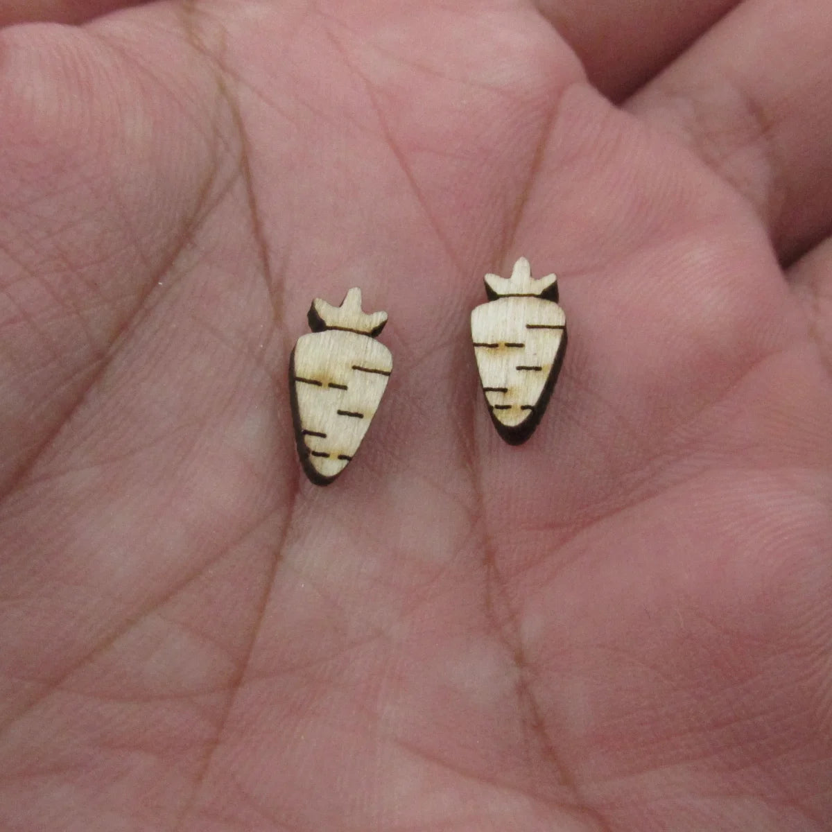 5 Pair Unfinished Blank Wooden Food Fruits Lemon Wedge Cabochon Banana Post Chili Pepper Carrot Wood Earrings Stud