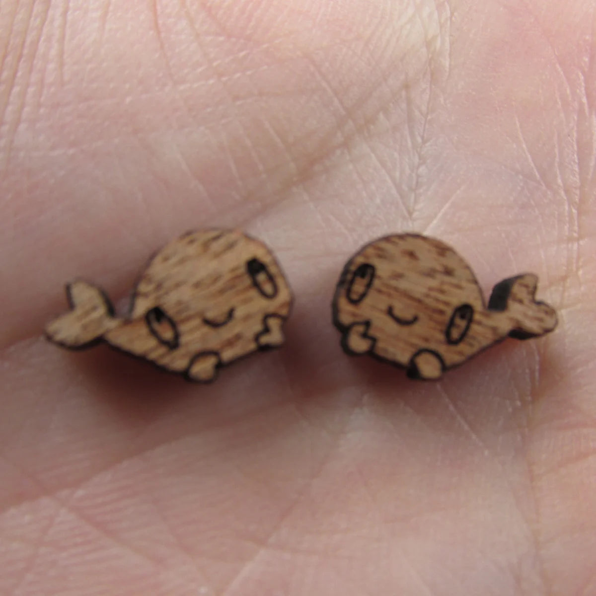 5 Pair Unfinished Blank Under The Sea Animal Wood Ocean Lobster Wooden Cutout Shapes For DIY Stud Earrings Supplies