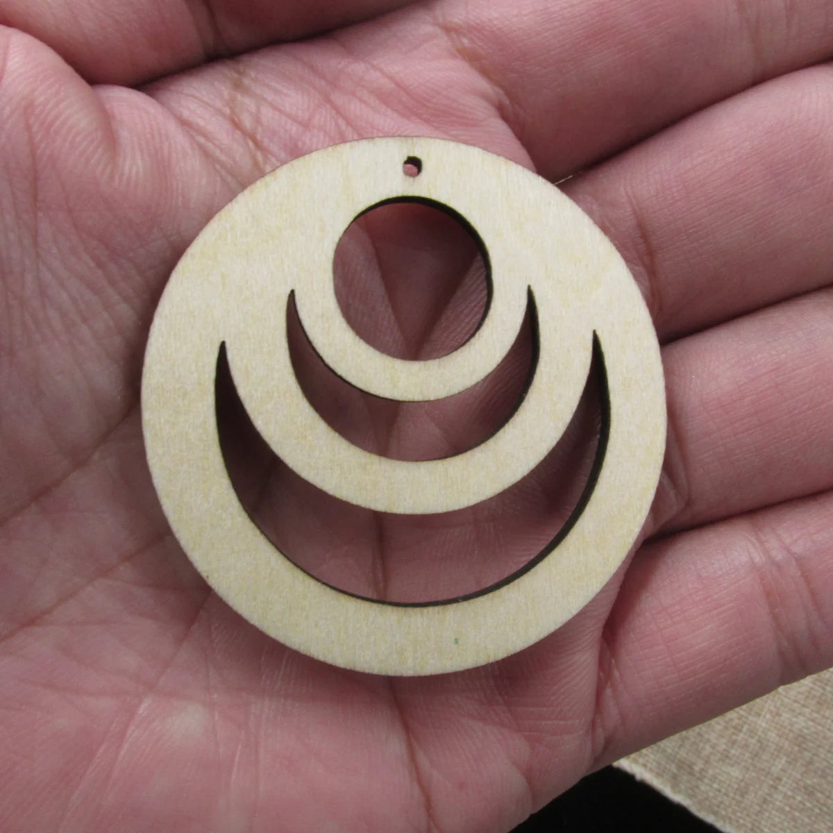 10pcs 1.75 inch Diameter Unfinished Wooden Blanks Geometric Circle Round Macrame DIY Earrings Findings Accessories Supplies