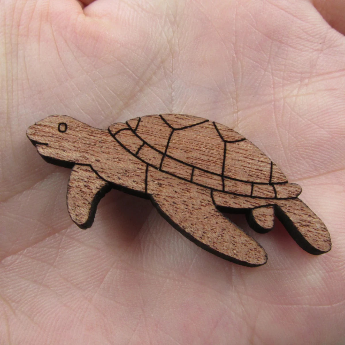 3 Pair Unfinished Beach Ocean Animal Wooden Turtle Shape Cutout For Brooches Pin Magnet Pendant Jewerly Diy Making