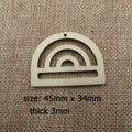 10pcs Unfinished Wood Macrames Rainbow Shape Cutouts Wooden Macrame For DIY Earrings Findings Jewelry