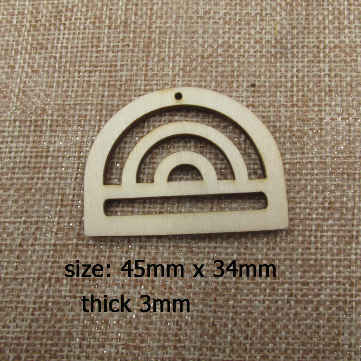 10pcs Unfinished Wood Macrames Rainbow Shape Cutouts Wooden Macrame For DIY Earrings Findings Jewelry