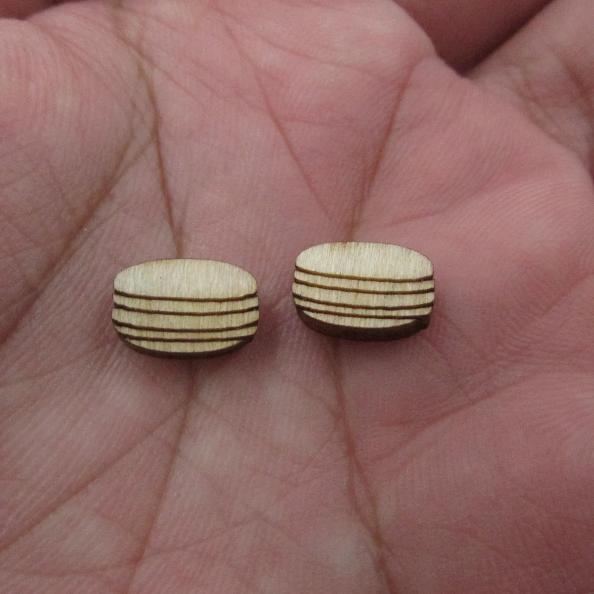 5 Pair Unfinished Blank Wooden Food Taco Macaron Cabochon Milk Cookies Post Coffee Donut Wood Earrings Stud Jewerly Finding