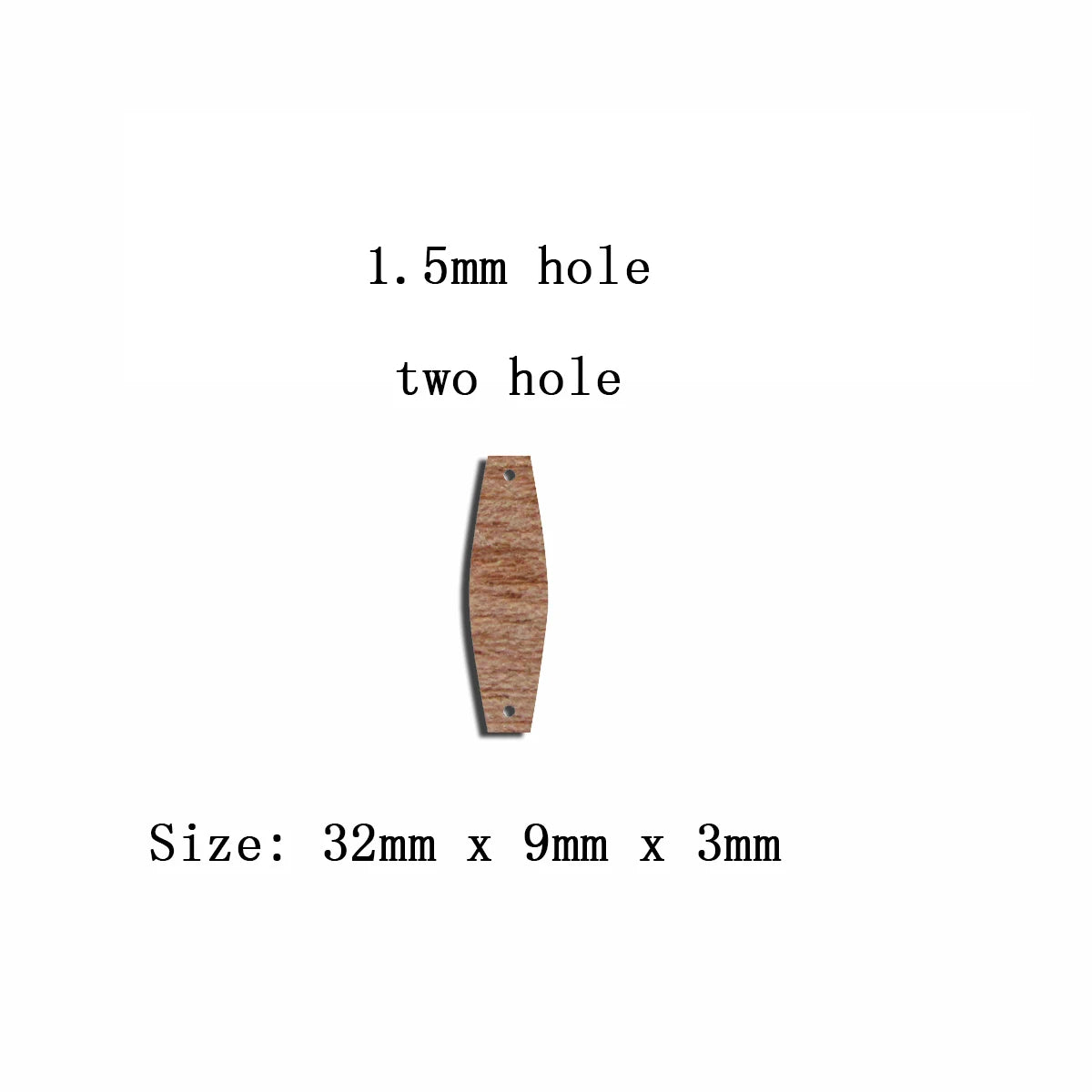 6pcs Unfinished Blank Wooden Long Rectangle Bar Charms Connector Pendant for Women Female Jewelry Making DIY Crafting