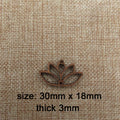6pcs Unfinished Wooden Lotus Flower Charm Connector for Jewelry Making Bracelet Accessories DIY Craft