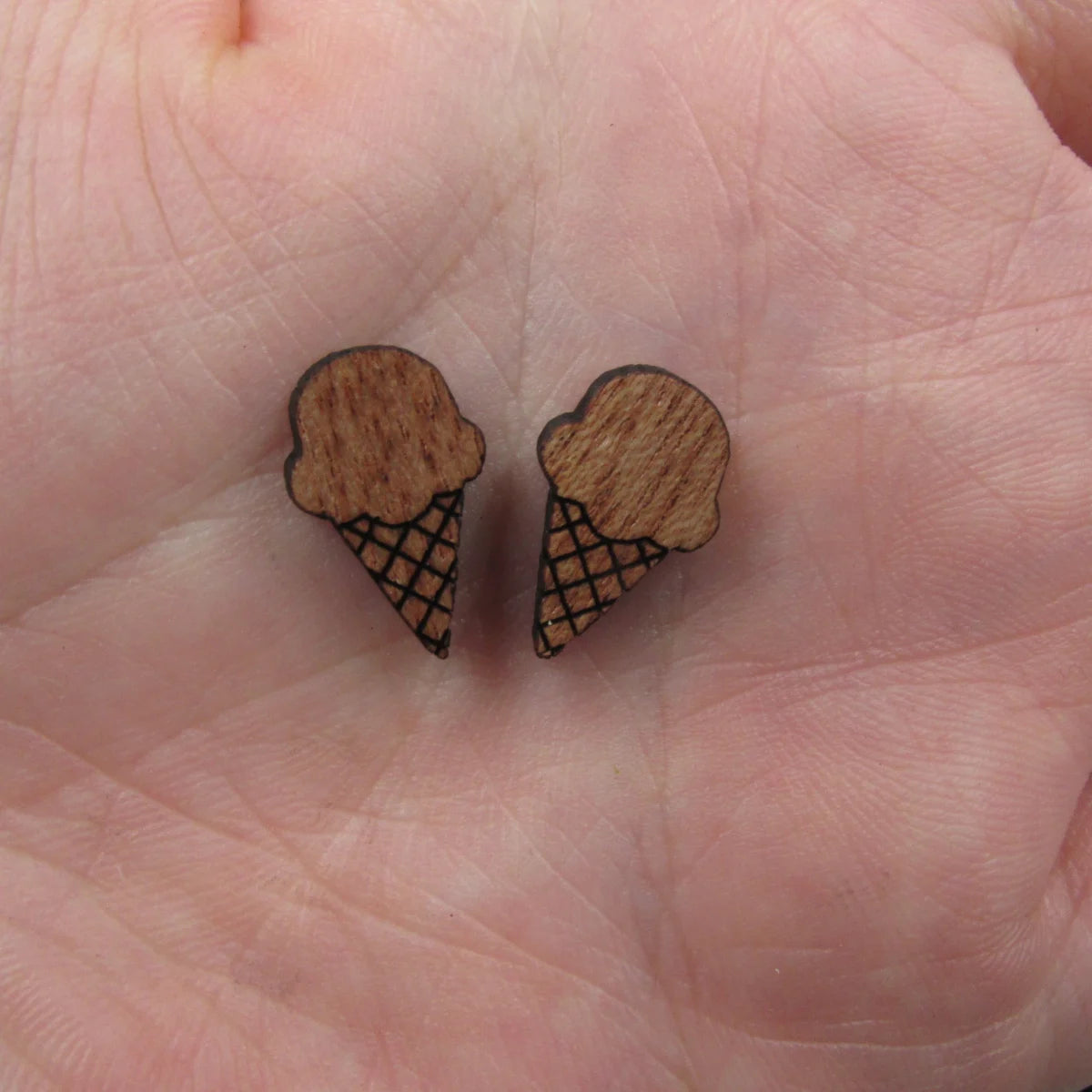 5 Pair Unfinished Blank Foods Wood Cabochon Ice Creams Wooden Shape Charms Pendant For DIY Jewerly Earrings Suppliers