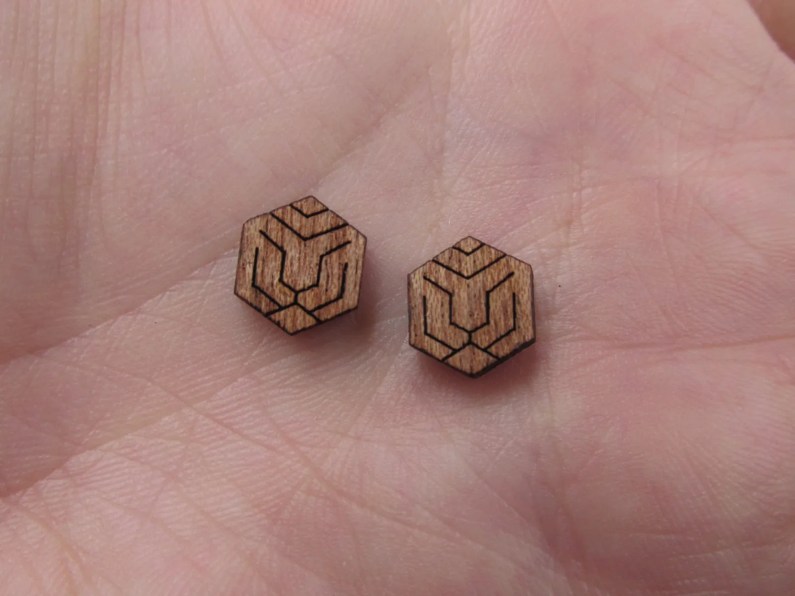 5 Pair Unfinished Blank Woodland Wild Animal Wooden Tiger Cabochon Charms Wood Shape Cutouts For DIY Craft  Earring Stud