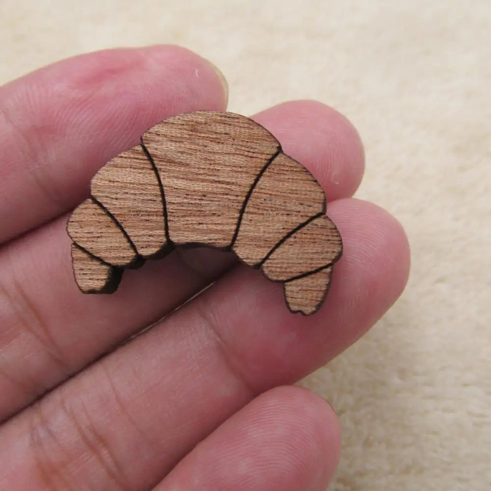 Unfinished Wooden Charms Foods Icom Ice Cream Hamger Pizza Pendant For DIY Project Jewerly Making