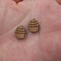 5 Pair Unfinished Blank Foods Wood Cabochon Cakes Cupcake Wooden Shape Pendant For DIY Jewerly Earrings Supplier