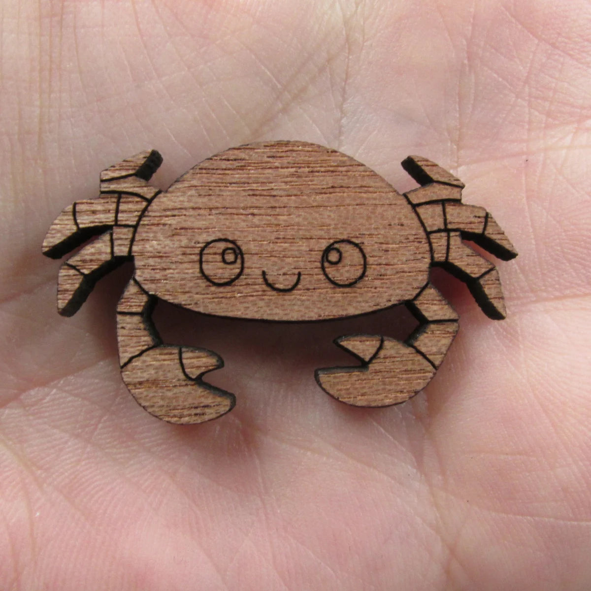3 Pair Unfinished Under the Sea Ocean Animal Wooden Crab Shape Cutout For Brooches Pin Magnet Pendant Jewerly Diy Making