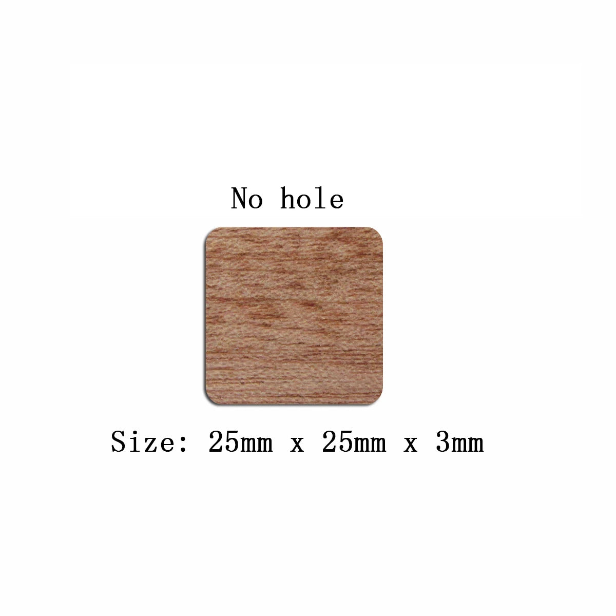 6pcs Unfinished 1 inch Blank Wooden Geometric Square Charms Earring Connector Pendant for Jewelry Making DIY Crafting