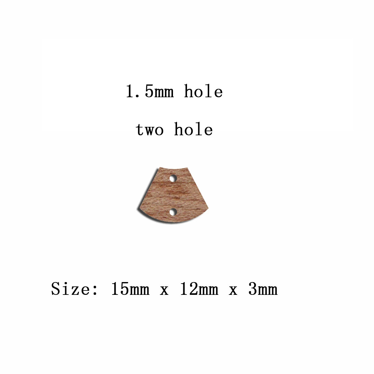 6pcs Unfinished Blank Wooden Trapezoid Earring Stud Fan Charms Connector Pendant for Jewelry Making