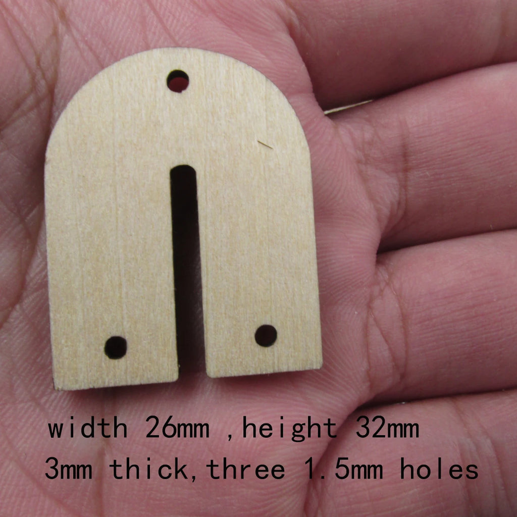 10 Pcs Unfinished Blank Wooden Rainbow Door U Shape Cutout Plywood Connector Jewelry Finding Supplies For Earrings