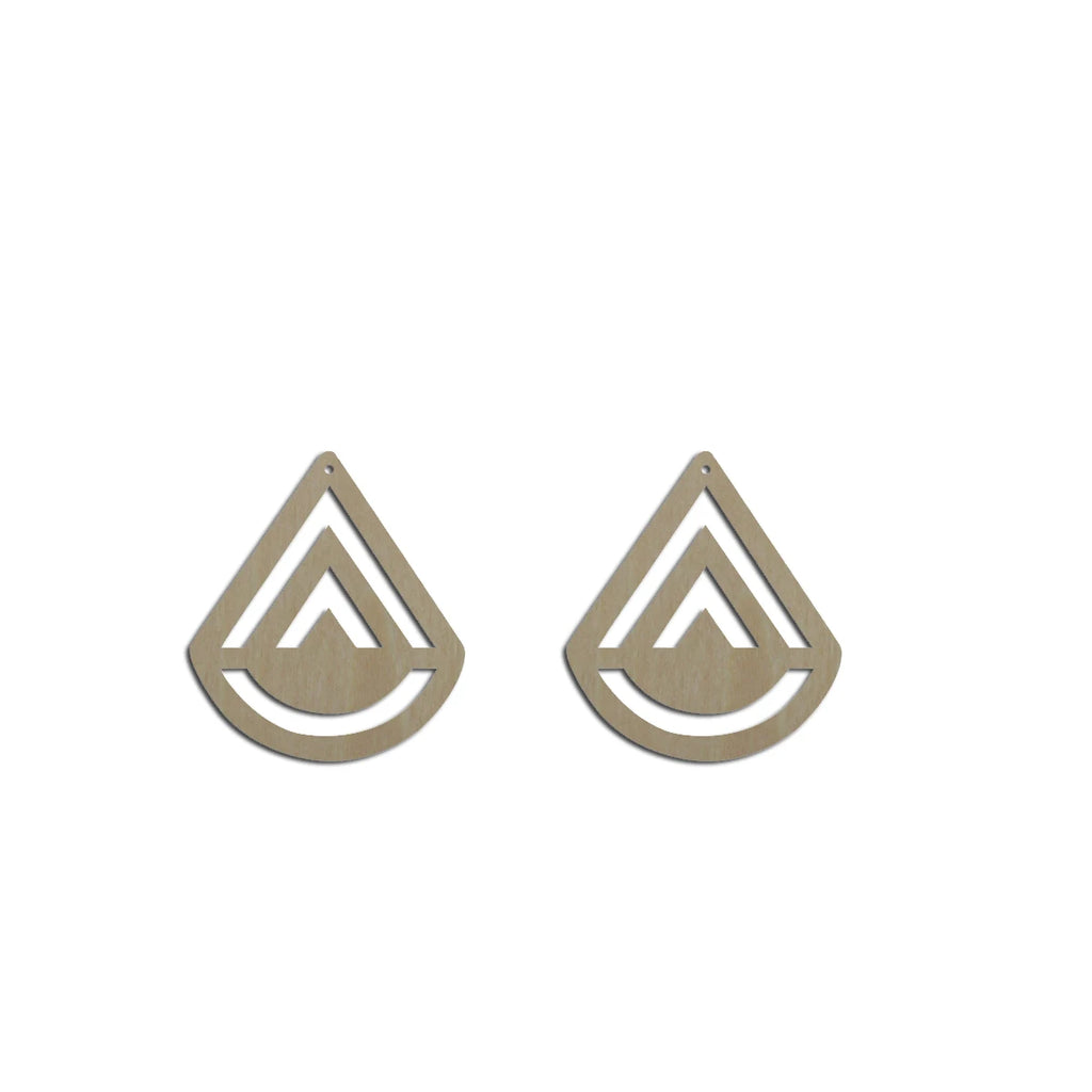 10pcs Unfinished Wood Blank Geometric Teardrop Shape Macrame Earring Part Findings Accessories Wholesale For DIY Jewelry Making