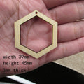 10pcs 1.75 inch Unfinished Wooden Blanks Geometric Hexagon Macrame DIY Earrings Parts Findings Accessories Supplies
