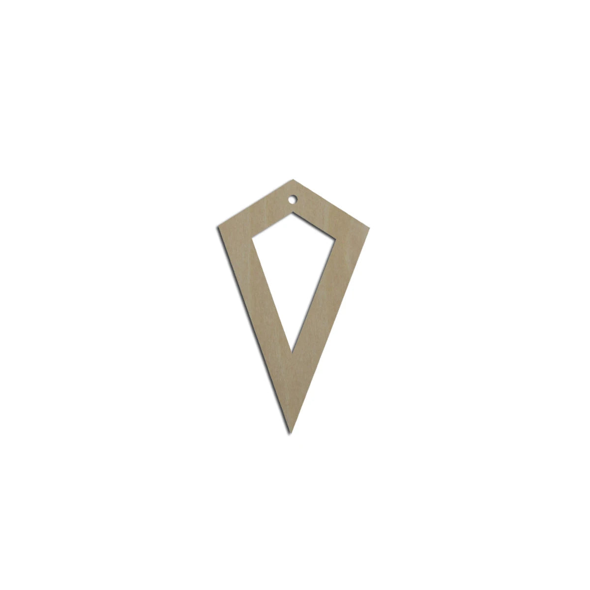 10pcs Unfinished Blank Wood Geometric Triangle Tie Ice Cream Cutout Shape Earring Pendant Jewelry Charm Finding
