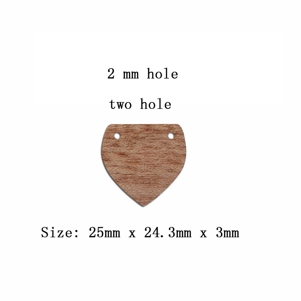 6pcs Unfinished Blank Wooden Half Teardrop Shape Earring Charms Connector Pendant for Jewelry Making