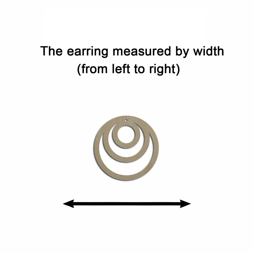 10pcs Unfinished Wood Blanks Fashion Geometric Circle Hoop Shape Macrame Earring Part Findings Wholesale For DIY Jewelry Making
