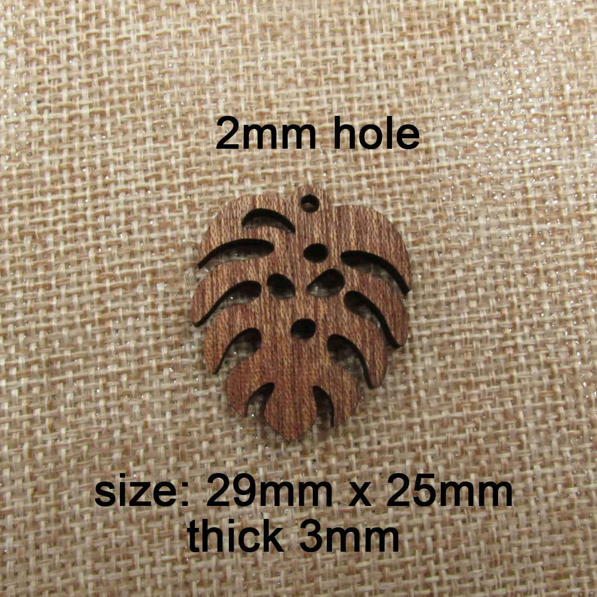 6pcs Unfinished Blank Wood Monstera Leaf Shape Wooden Charms Pendants Leaves Earrings Necklace For DIY Jewelry Making