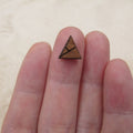 Laser Cut Geometric Triangle Wooden Cobochon Unfinished Wood Blanks Waiting For PaintEarrings Stud - Jewerly Finding Supplier