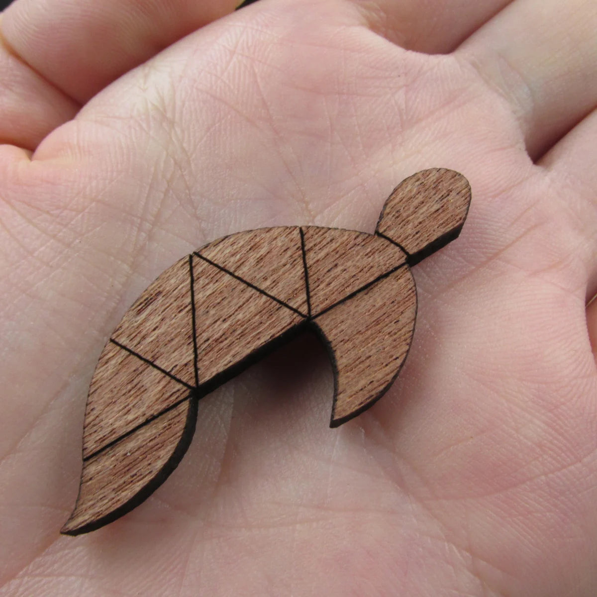 3 Pair Unfinished Beach Ocean Animal Wooden Turtle Shape Cutout For Brooches Pin Magnet Pendant Jewerly Diy Making