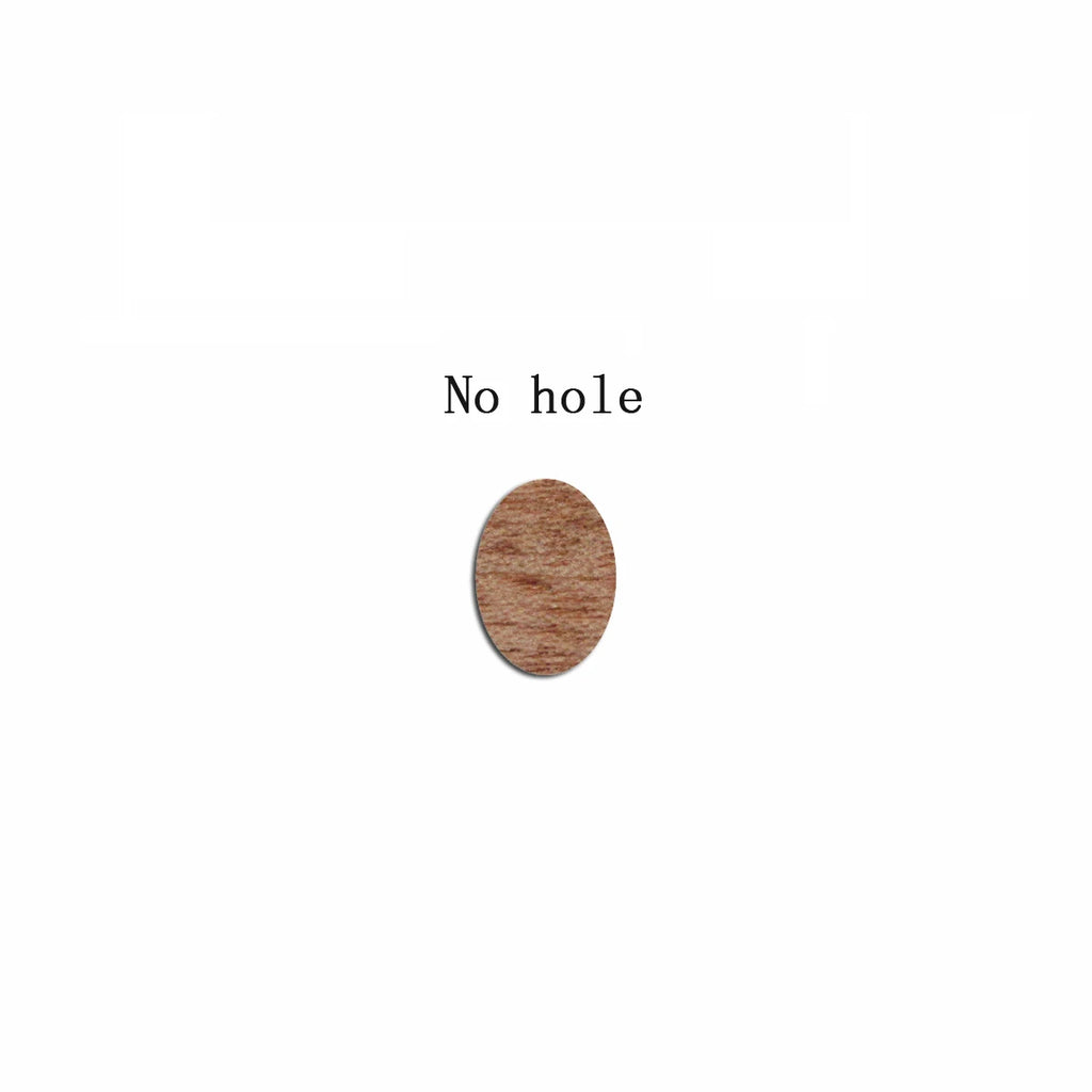 6pcs Unfinished Blank Wooden Geometric Oval No Hole Earring Connector Pendant for Women Female Jewelry Making DIY Crafting