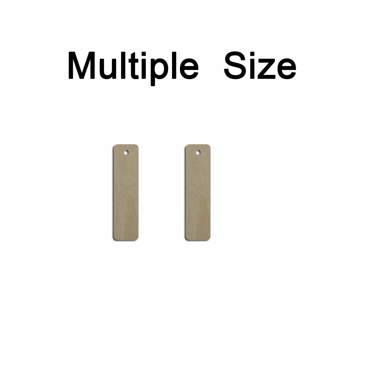 10pcs Multiple Size Unfinished Wooden Blanks Bar Shape Rounded Corners Dangle Earring For Jewelry Supplier